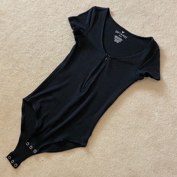 AE Soft and Sexy - Ribbed Zip Up Bodysuit - Picture 1 of 3